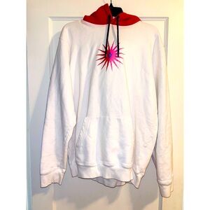 Marcelo Burlon White Starburst Skull Hoodie Sweater Size Large County Milan
